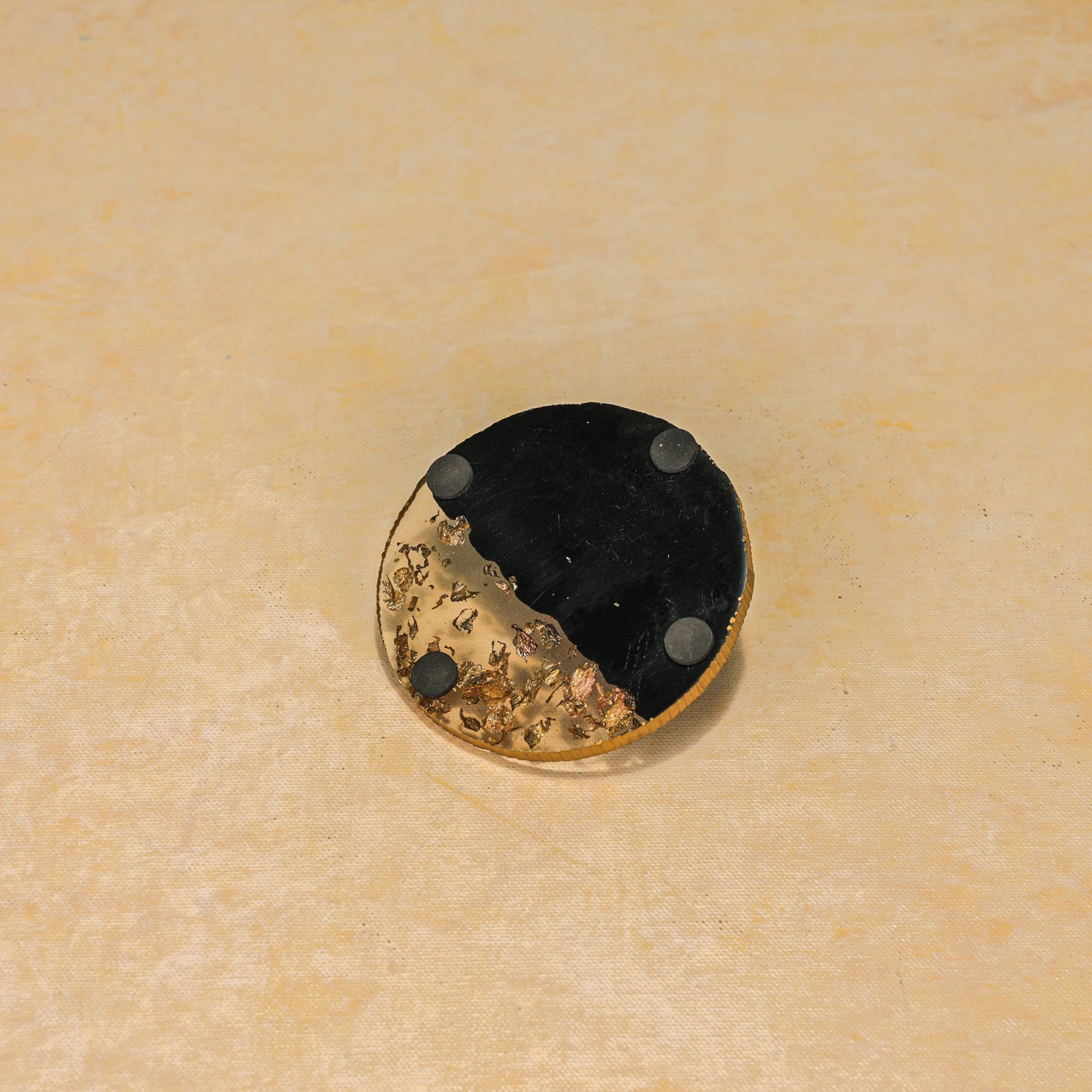 Midnight Gold Resin Coasters (Set of 4)