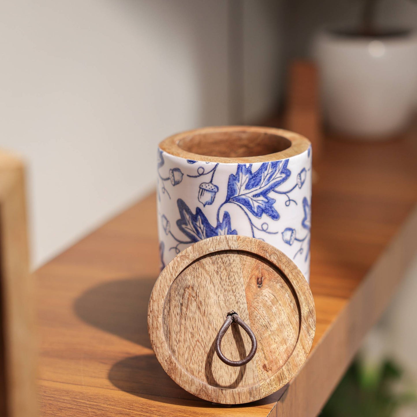 Bloom Mango Wood Cansiter