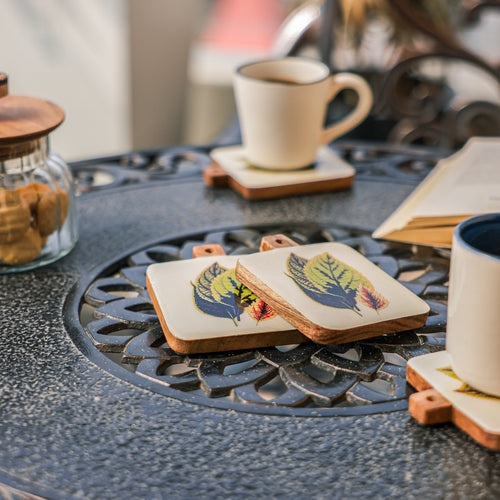 Timber Leaf Coaster (Set of 4)