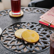 Golden Bloom Coasters (Set of 4)