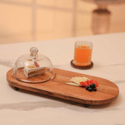 Dome n Dime Acacia Wood Cake Cloche with Platter (Copy)