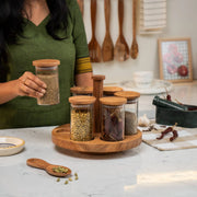 Ghoom Rotating Spice Rack with Jars