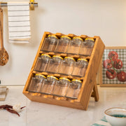SpiceDeck Glass Jars with Rack