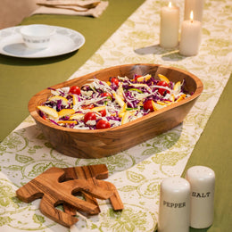 Kasora Bowl with Salad Servers