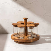 Ghoom Rotating Spice Rack with Jars