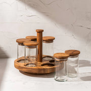 Ghoom Rotating Spice Rack with Jars