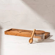 Scoop Glass Jars with Tray and Spoon