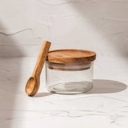 Scoop Glass Jars with Tray and Spoon