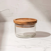 Scoop Glass Jars with Tray and Spoon