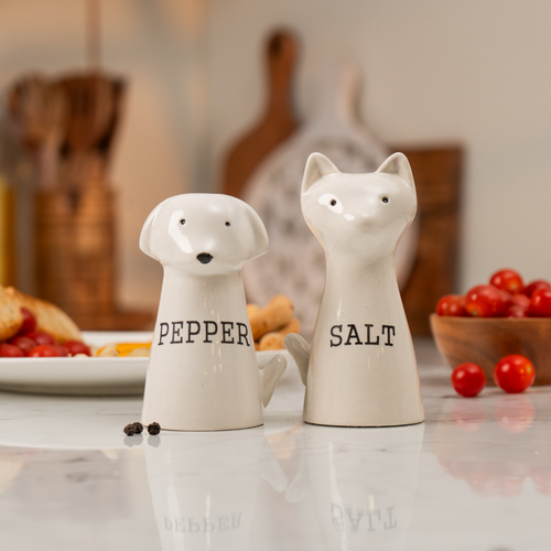 Pup & Purr Salt & Pepper Shaker Set
