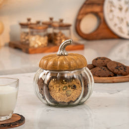 Ember Glass Jar with Airtight Acacia Wood Lid