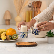 Bloom & Bark Salt & Pepper Shakers with Base Stand