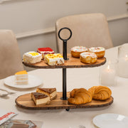 Vriksha Two-Tier Multipurpose Serving Stand