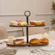 Vriksha Two-Tier Multipurpose Serving Stand