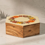 Rasika Acacia Wood & Brass Masala Box