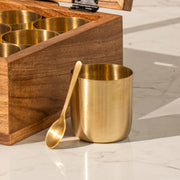 Sugandha Acacia Wood & Brass Masala Box