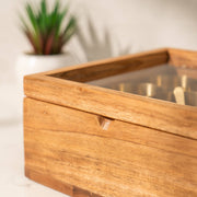 Sugandha Acacia Wood & Brass Masala Box