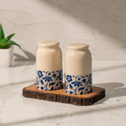 Bloom & Bark Salt & Pepper Shakers with Base Stand