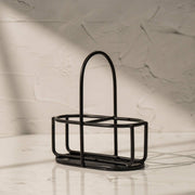 Ivory & Iron Salt & Pepper Shaker Set with Carrier