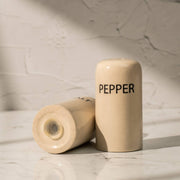 Ivory & Iron Salt & Pepper Shaker Set with Carrier