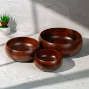 Mrida Acacia Wood Multipurpose Bowls (Set of 3)