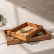 Taruni Acacia Wood Multipurpose Serving Trays (Set of 2)