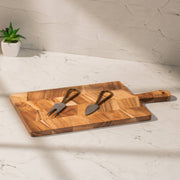 Savora Acacia Wood Cheese Board with Metal Cutlery Set