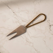 Savora Acacia Wood Cheese Board with Metal Cutlery Set