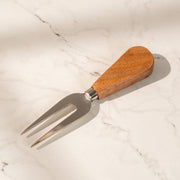 Curata Acacia Wood Multipurpose Cheese Board with Metal Cutlery Set