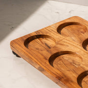 Zest Set of 6 Glass Jars with Acacia Wood Airtight Lids and Tray