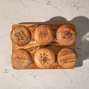 Zest Set of 6 Glass Jars with Acacia Wood Airtight Lids and Tray