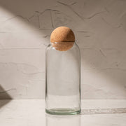 Crest Glass Jars with Cork Lid (Set of 3)