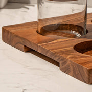 Sheen Set of 4 Glass Jars with Acacia Wood Airtight Lid and Tray