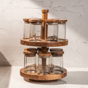 Masara Rotating Spice Rack with Jars with Airtight Lids
