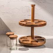 Masara Rotating Spice Rack with Jars with Airtight Lids
