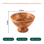 Kalash Acacia Wood Multipurpose Bowl