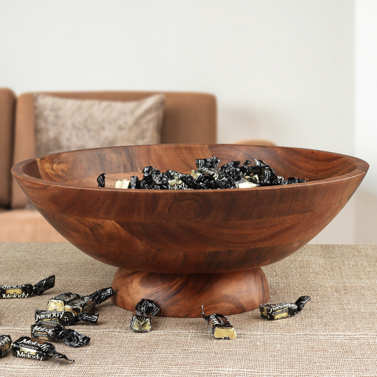 Surya Acacia Wood Bowl