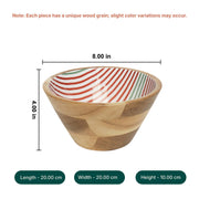 Ripple Acacia Wood Multipurpose Bowl