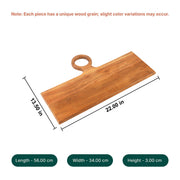Knivio Acacia Wood Chopping Board with Center Handle