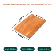 CrispEdge Acacia Wood Chopping Board with Metal Handle