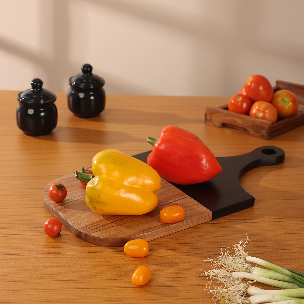 split honey acacia wood chopping board