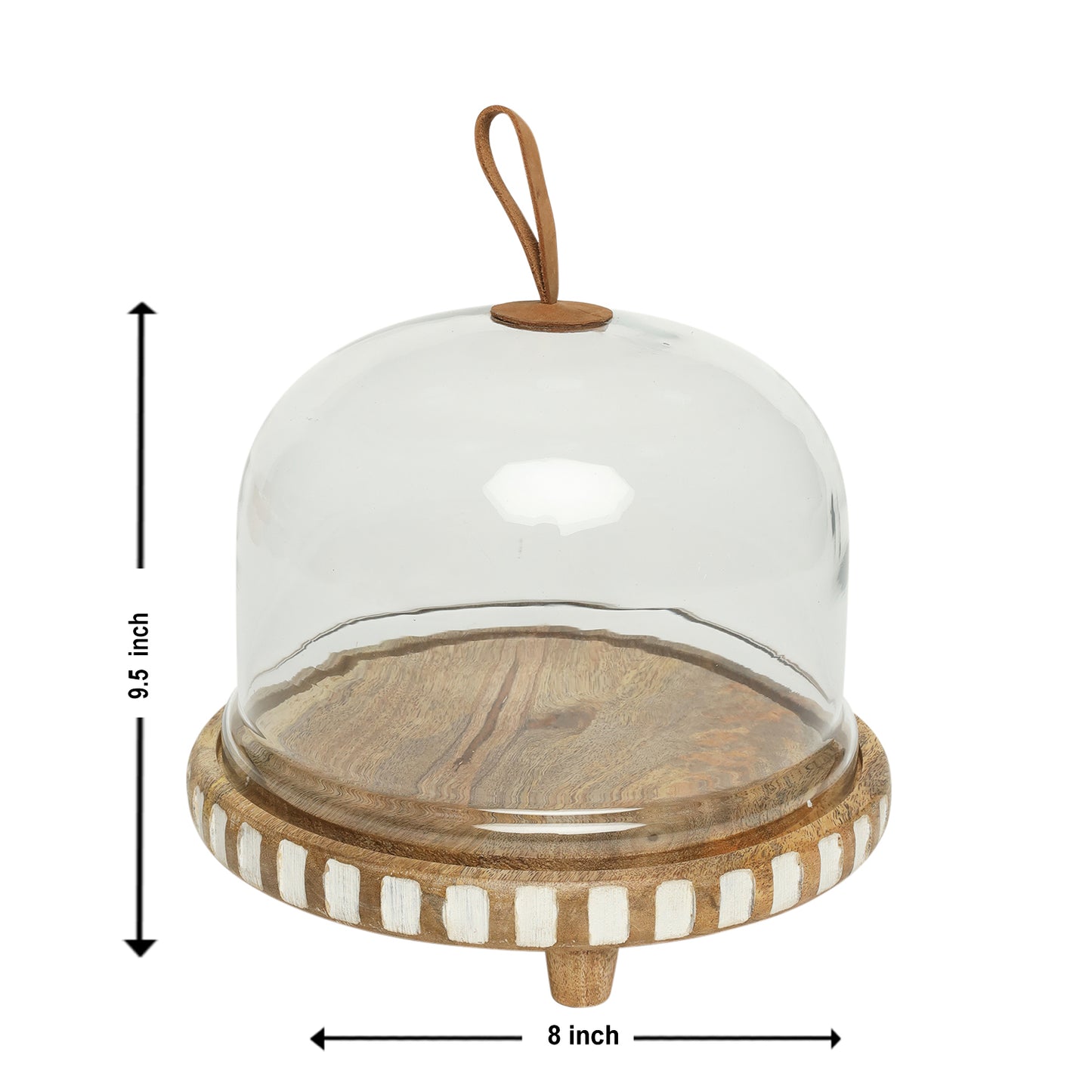 Valera acacia wood cake dome