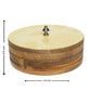 yellow haze mango wood chapati box with lid