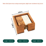 Timber & Stone Coasters with Holder (Set of  4)
