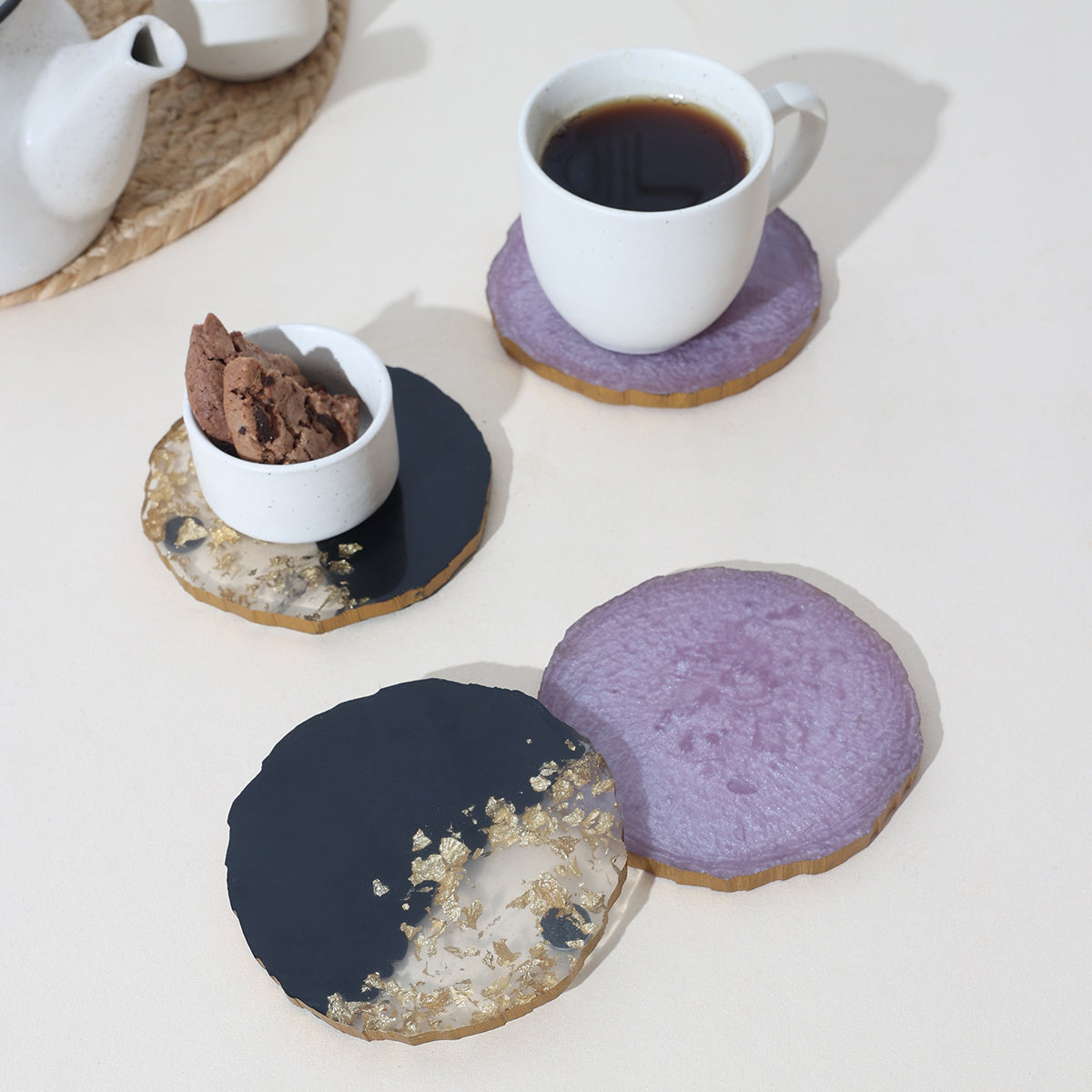 celestial bliss resin coasters