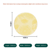 Golden Bloom Coasters (Set of 4)