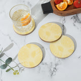 lemon blossom mango wood coasters