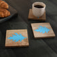 water lily mango wood coasters