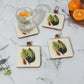 early bird acacia wood coasters