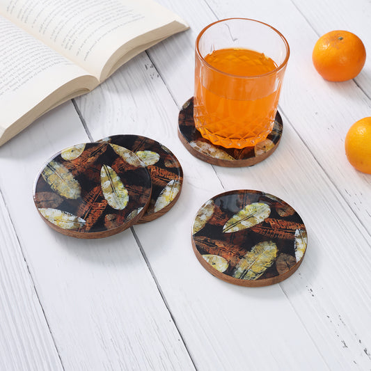 Ireka Homes Acacia Wood Coasters (Set of 4)